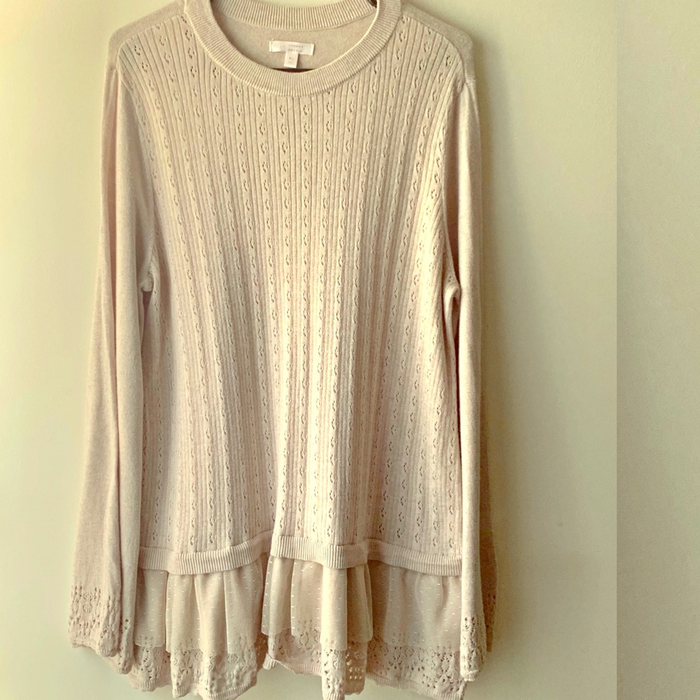 LAUREN CONRAD RUFFLED SWEATER